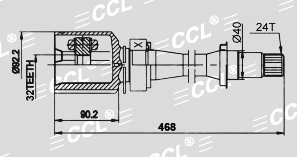 Шрус внут CCL RH Toyota CAMRY 50 2.5 32*40*24 — фото 2